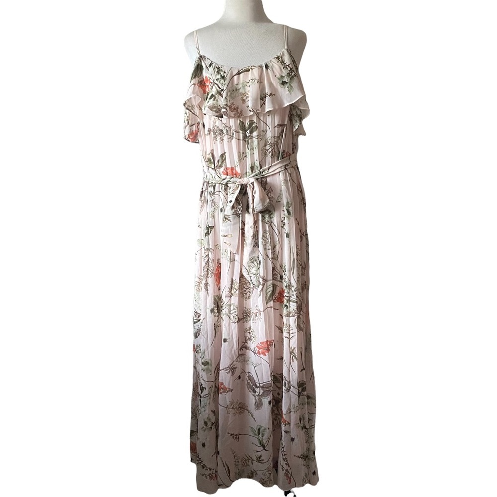 Floral Pleated Maxi Dress